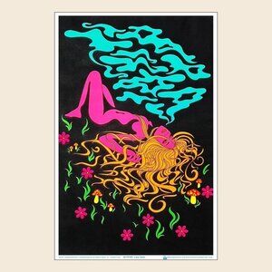 Lazy Daze By Audrey Herbertson Flocked Blacklight Poster_166